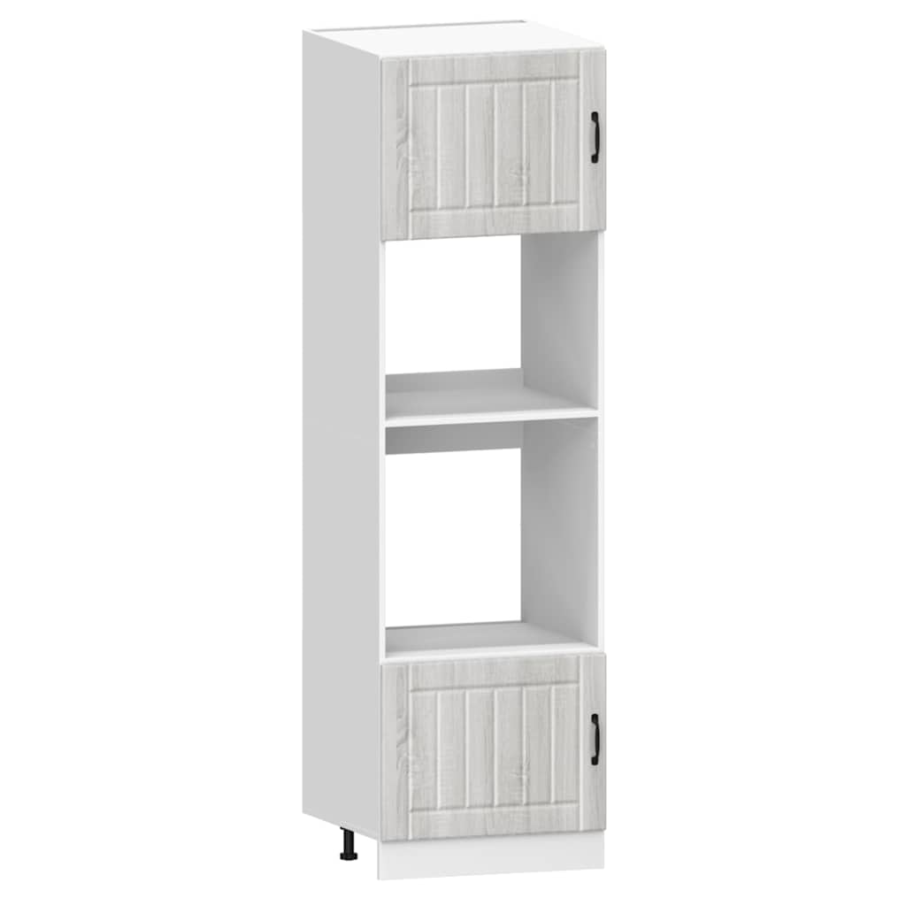 vidaXL 7-tlg. Küchenschrank-Set Kalmar Grau Sonoma Holzwerkstoff
