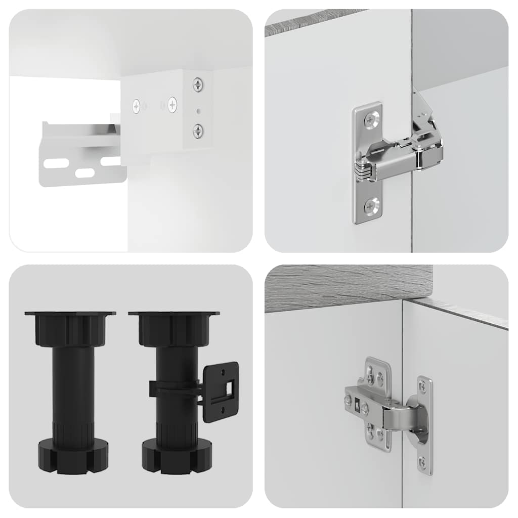 vidaXL 7-tlg. Küchenschrank-Set Kalmar Grau Sonoma Holzwerkstoff
