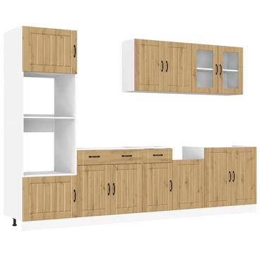 vidaXL Ensemble de 7 meubles de cuisine Kalmar Chêne artisan de couleur bois d'ingénierie