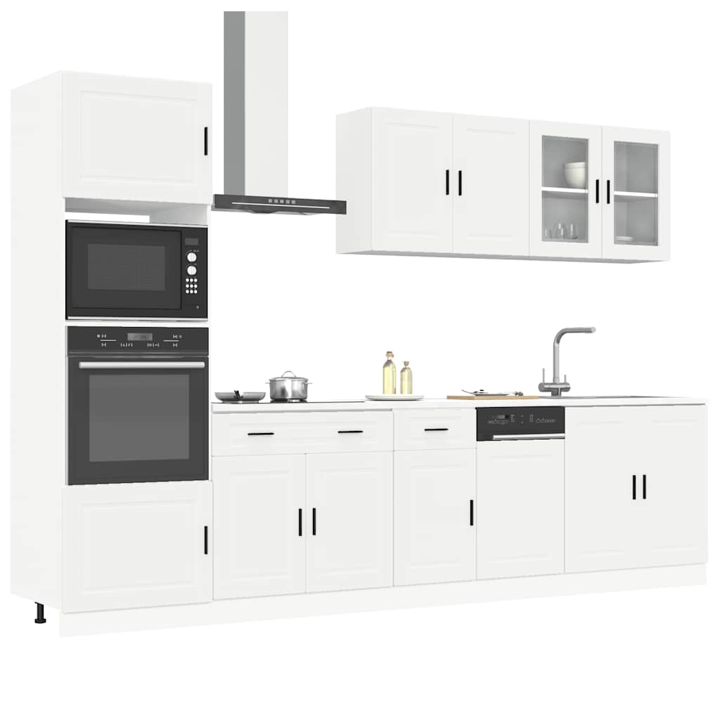 vidaXL 7-tlg. Küchenschrank-Set Porto Weiß Holzwerkstoff