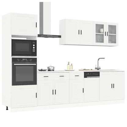 vidaXL 7-tlg. Küchenschrank-Set Porto Weiß Holzwerkstoff