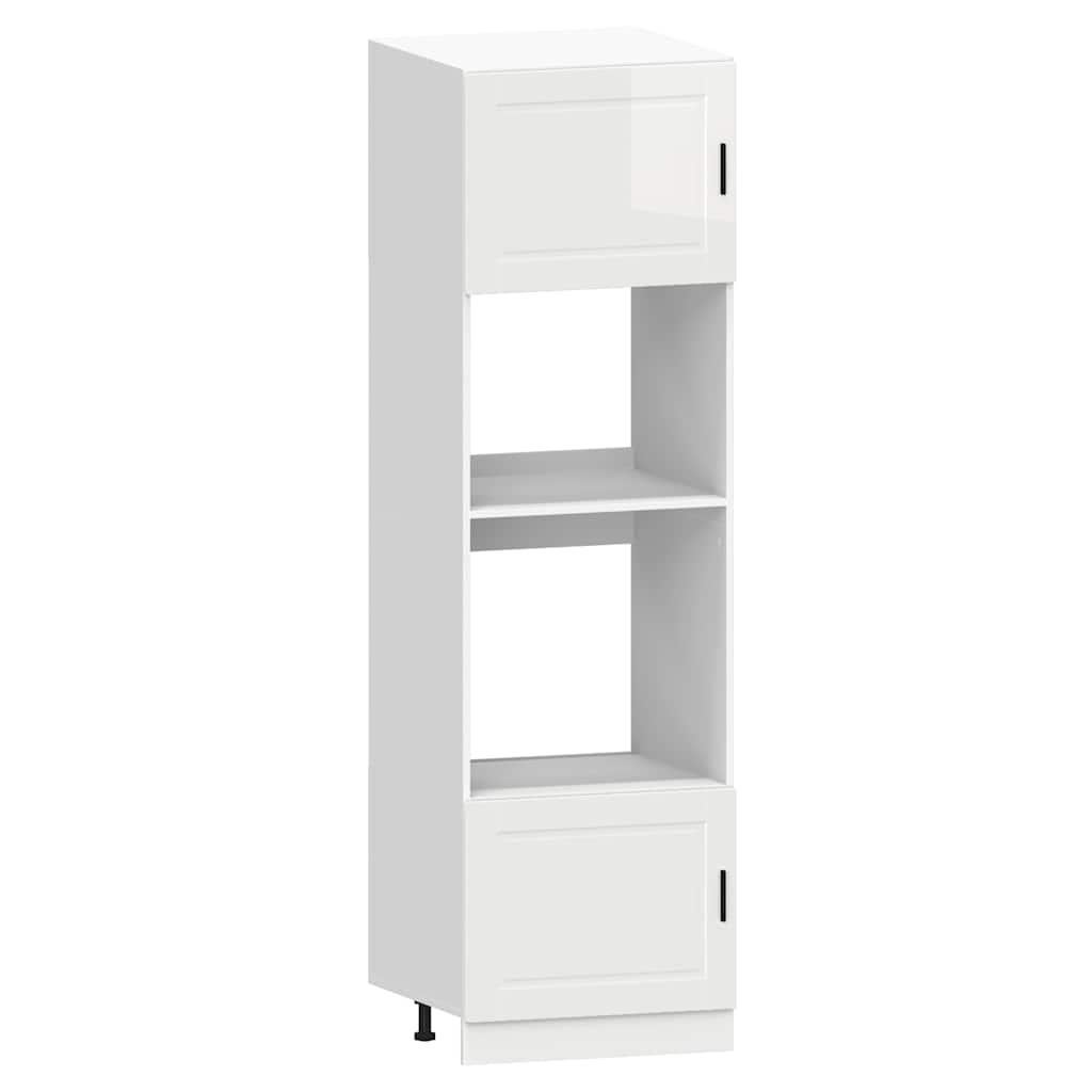 vidaXL 7-tlg. Küchenschrank-Set Kalmar Hochglanz-Weiß Holzwerkstoff