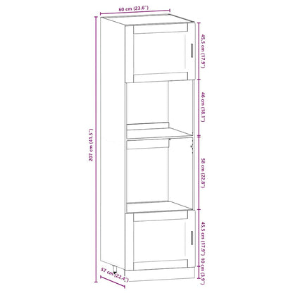 vidaXL 7-tlg. Küchenschrank-Set Kalmar Räuchereiche Holzwerkstoff