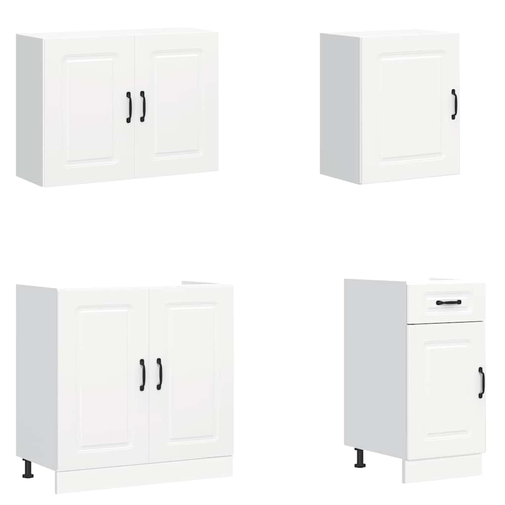 vidaXL Ensemble de meubles de cuisine 7 pcs Kalmar blanc en bois d'ingénierie