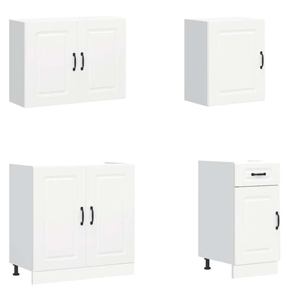 vidaXL Ensemble de meubles de cuisine 7 pcs Kalmar blanc en bois d'ingénierie