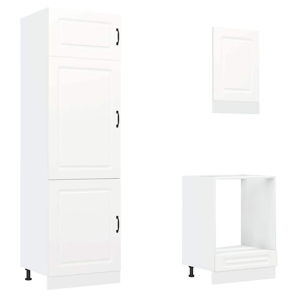 7-tlg. Küchenschrank-Set Kalmar Weiß Holzwerkstoff