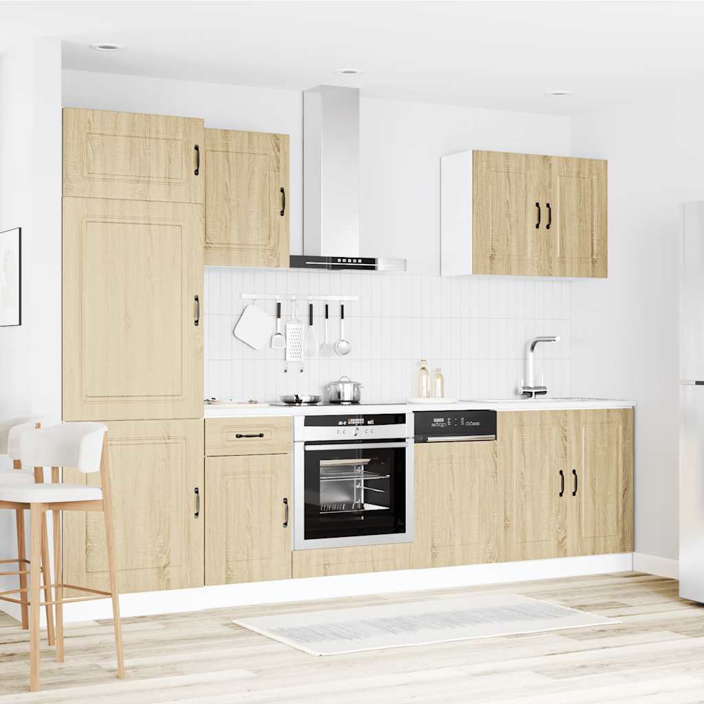 vidaXL 7-tlg. Küchenschrank-Set Kalmar Sonoma-Eiche Holzwerkstoff