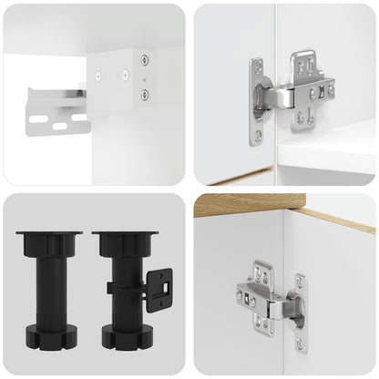 vidaXL 7-tlg. Küchenschrank-Set Kalmar Sonoma-Eiche Holzwerkstoff