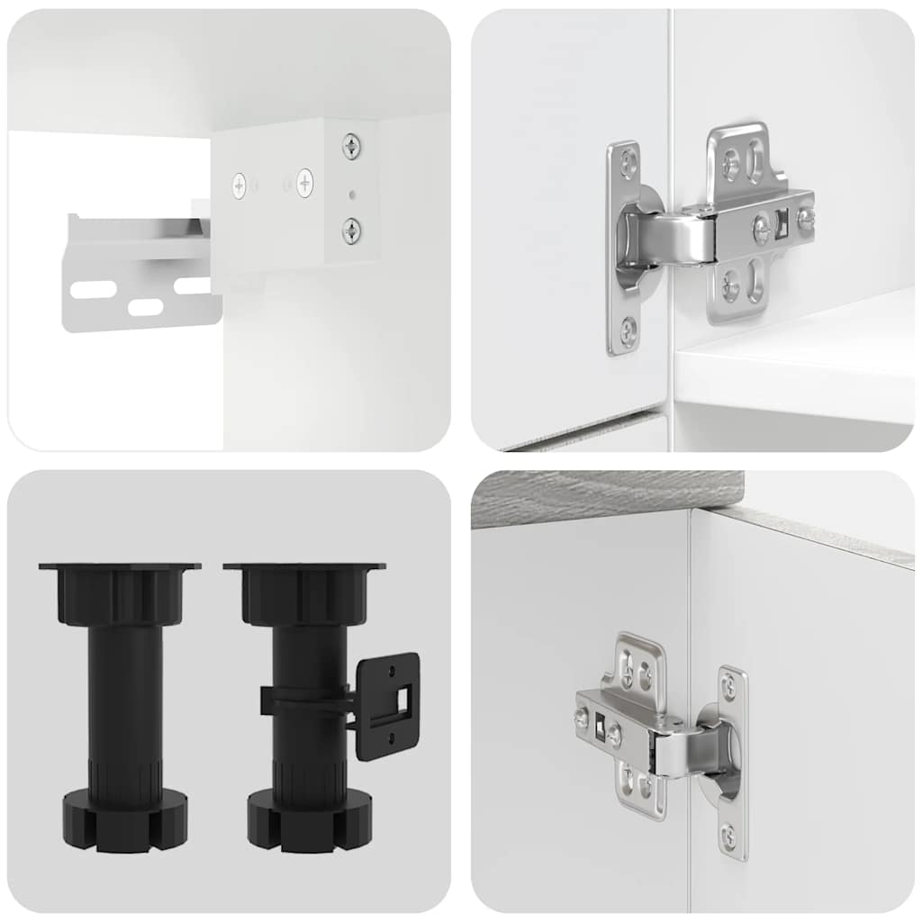 vidaXL 7-tlg. Küchenschrank-Set Kalmar Grau Sonoma Holzwerkstoff
