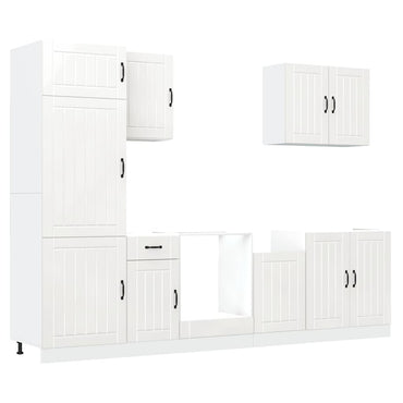 vidaXL 7-tlg. Küchenschrank-Set Lucca Weiß Holzwerkstoff