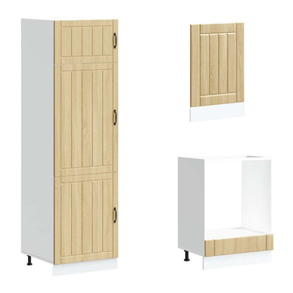 vidaXL 7-tlg. Küchenschrank-Set Lucca Sonoma-Eiche Holzwerkstoff