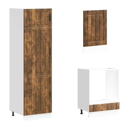 vidaXL Ensemble de 7 meubles de cuisine Lucca Chêne fumé Bois d'ingénierie