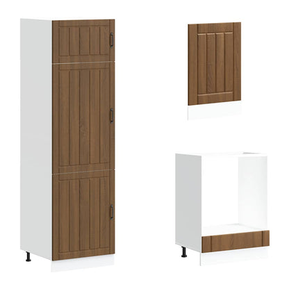 vidaXL Ensemble de 7 éléments de meuble de cuisine Lucca Aspect chêne marron Bois d'ingénierie