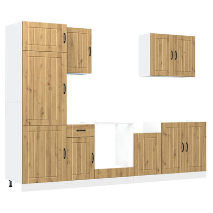 7-tlg. Küchenschrank-Set Lucca Artisan-Eiche Holzwerkstoff