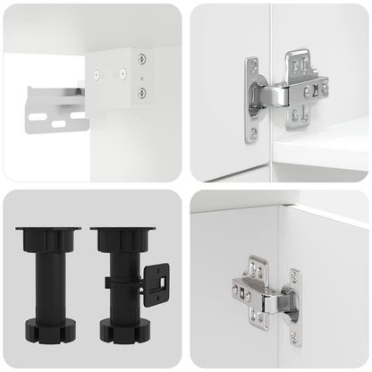 vidaXL 7-tlg. Küchenschrank-Set Porto Weiß Holzwerkstoff