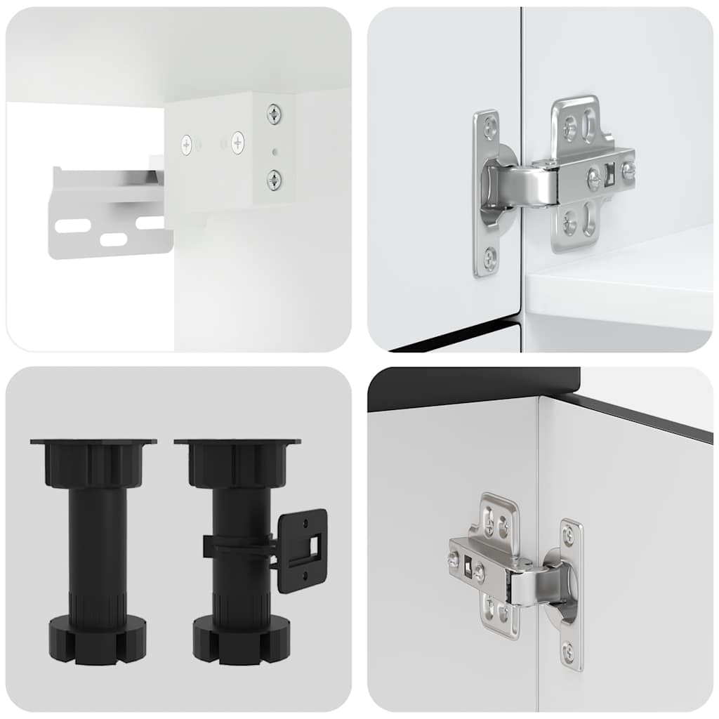 vidaXL Ensemble de 7 éléments de meuble de cuisine Porto Noir Bois d'ingénierie