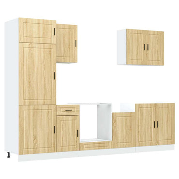 vidaXL 7-tlg. Küchenschrank-Set Porto Sonoma-Eiche Holzwerkstoff