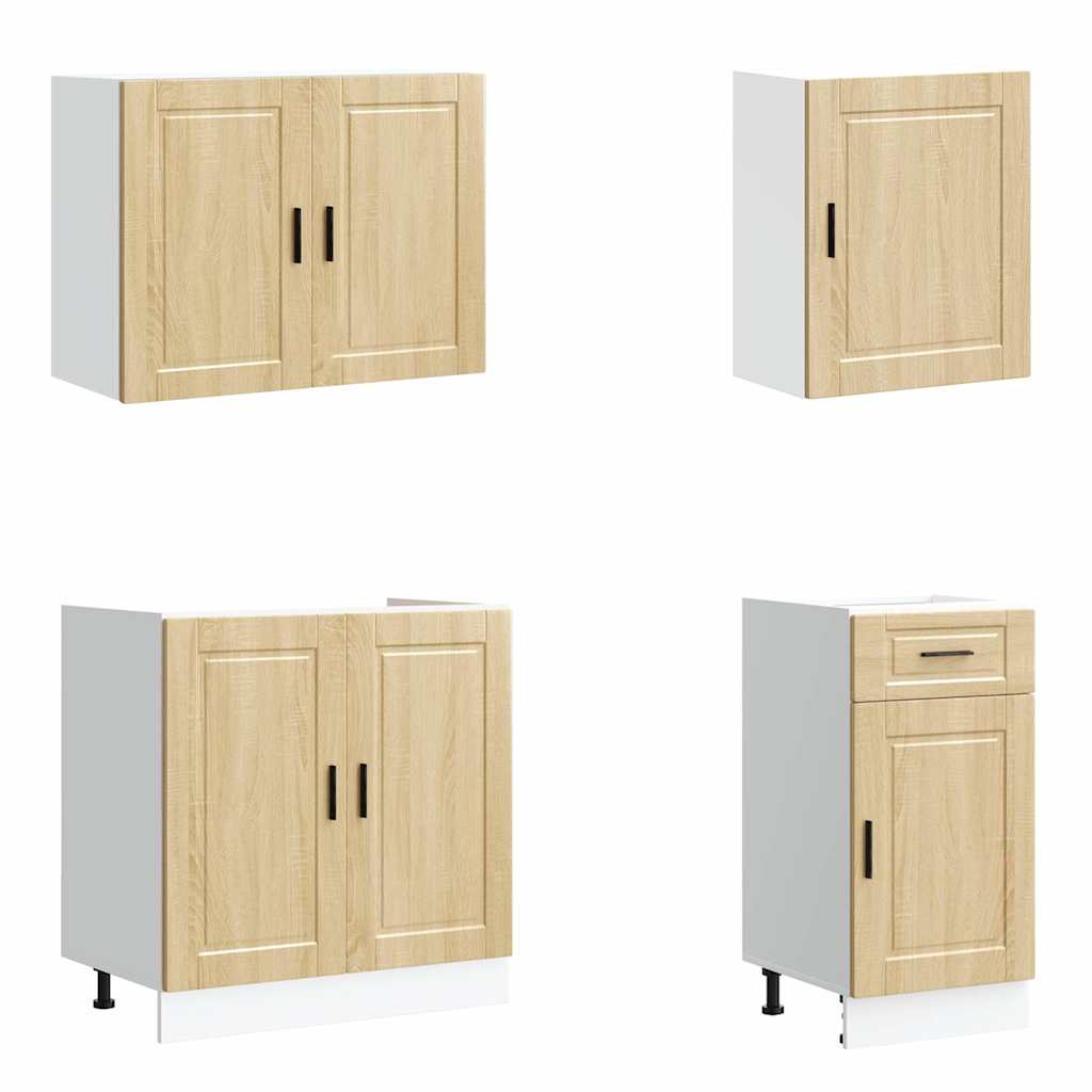 vidaXL 7-tlg. Küchenschrank-Set Porto Sonoma-Eiche Holzwerkstoff