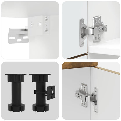 7-tlg. Küchenschrank-Set Porto Räuchereiche Holzwerkstoff