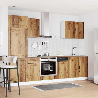 vidaXL Ensemble de meubles de cuisine 7 pcs Porto aspect bois de récupération bois d'ingénierie