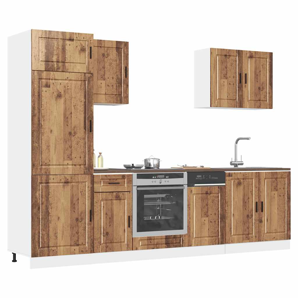 vidaXL Ensemble de meubles de cuisine 7 pcs Porto aspect bois de récupération bois d'ingénierie
