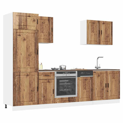 vidaXL Ensemble de meubles de cuisine 7 pcs Porto aspect bois de récupération bois d'ingénierie