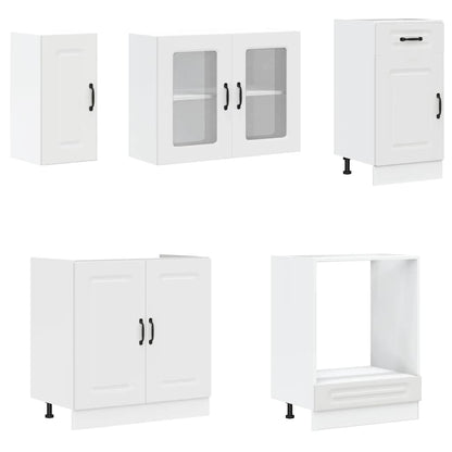 vidaXL 8-tlg. Küchenschrank-Set Kalmar Weiß Holzwerkstoff