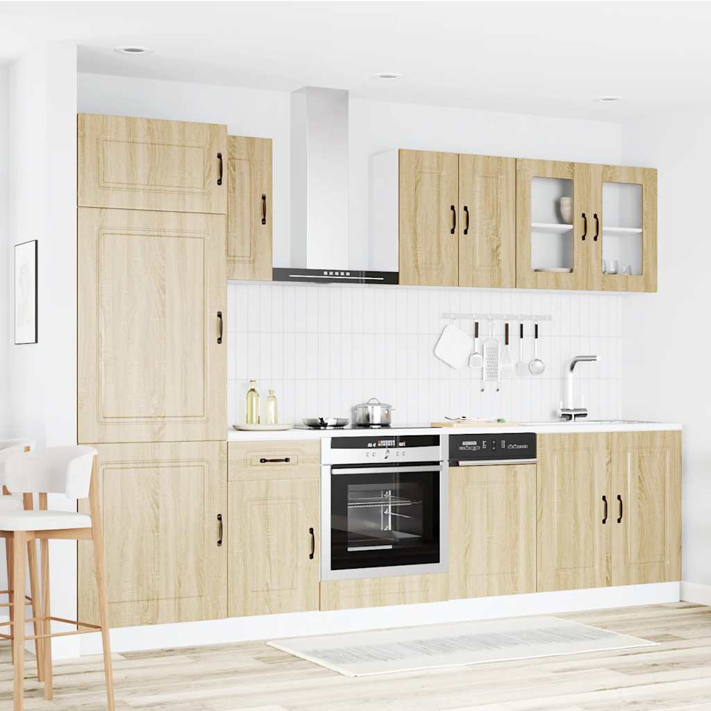 vidaXL Ensemble de meubles de cuisine Kalmar 8 pcs, chêne Sonoma, bois d'ingénierie