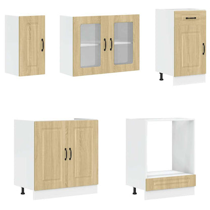 vidaXL Ensemble de meubles de cuisine Kalmar 8 pcs, chêne Sonoma, bois d'ingénierie