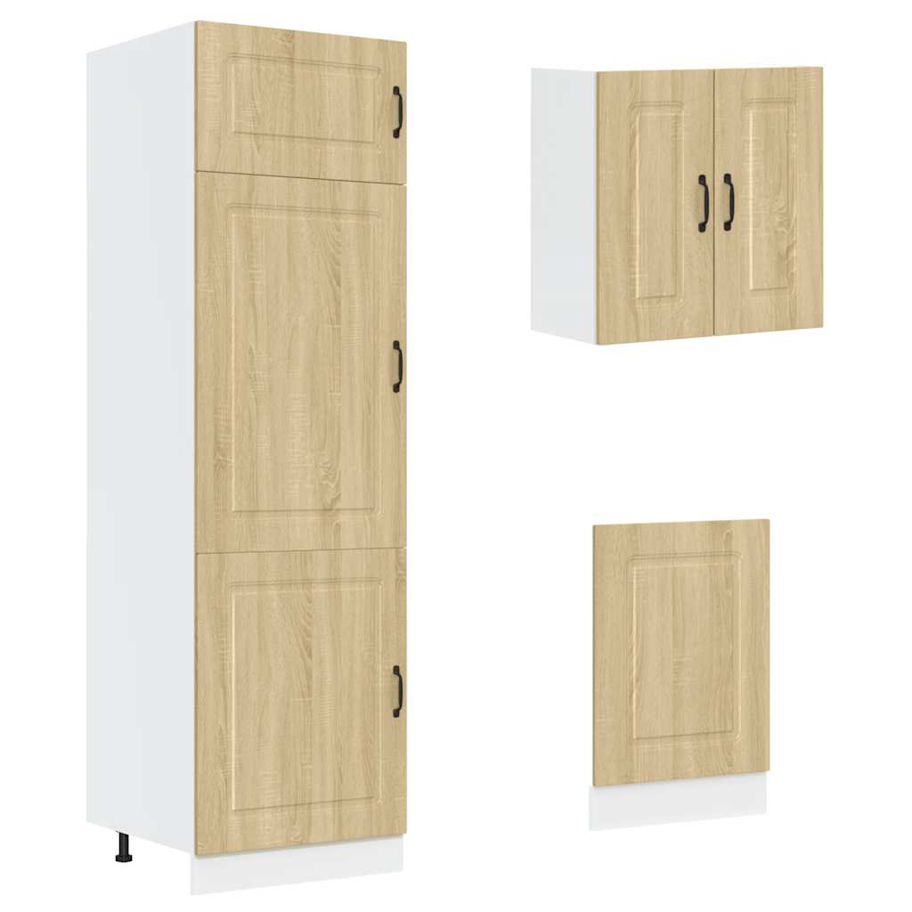 vidaXL Ensemble de meubles de cuisine Kalmar 8 pcs, chêne Sonoma, bois d'ingénierie