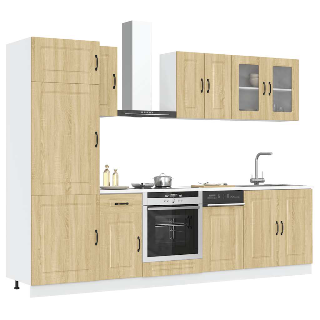 vidaXL Ensemble de meubles de cuisine Kalmar 8 pcs, chêne Sonoma, bois d'ingénierie