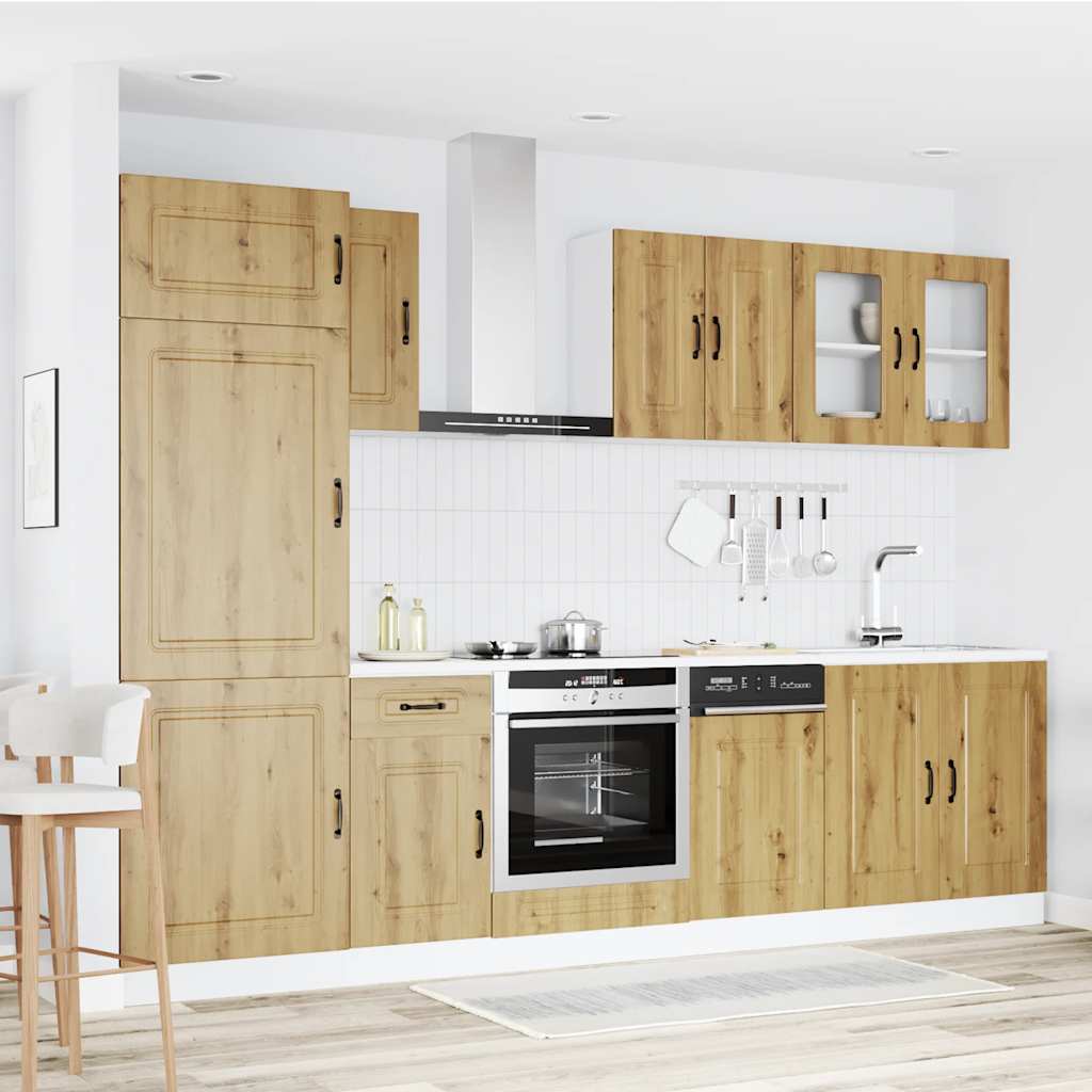 vidaXL Ensemble de 8 meubles de cuisine Kalmar chêne artisanal en bois d'ingénierie