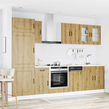 vidaXL Ensemble de 8 meubles de cuisine Kalmar chêne artisanal en bois d'ingénierie