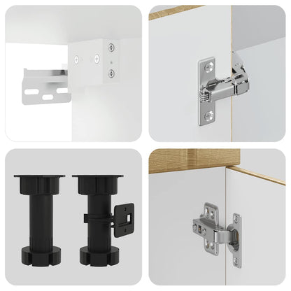 vidaXL 8-tlg. Küchenschrank-Set Lucca Sonoma-Eiche Holzwerkstoff