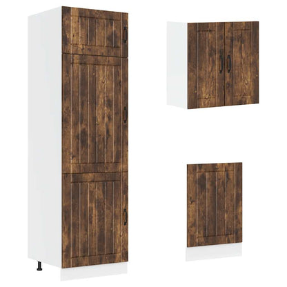 vidaXL 8-tlg. Küchenschrank-Set Lucca Räuchereiche Holzwerkstoff