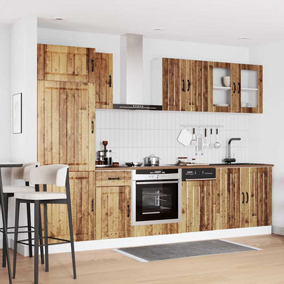 vidaXL Ensemble de 8 meubles de cuisine Kalmar aspect bois de récupération, bois d'ingénierie