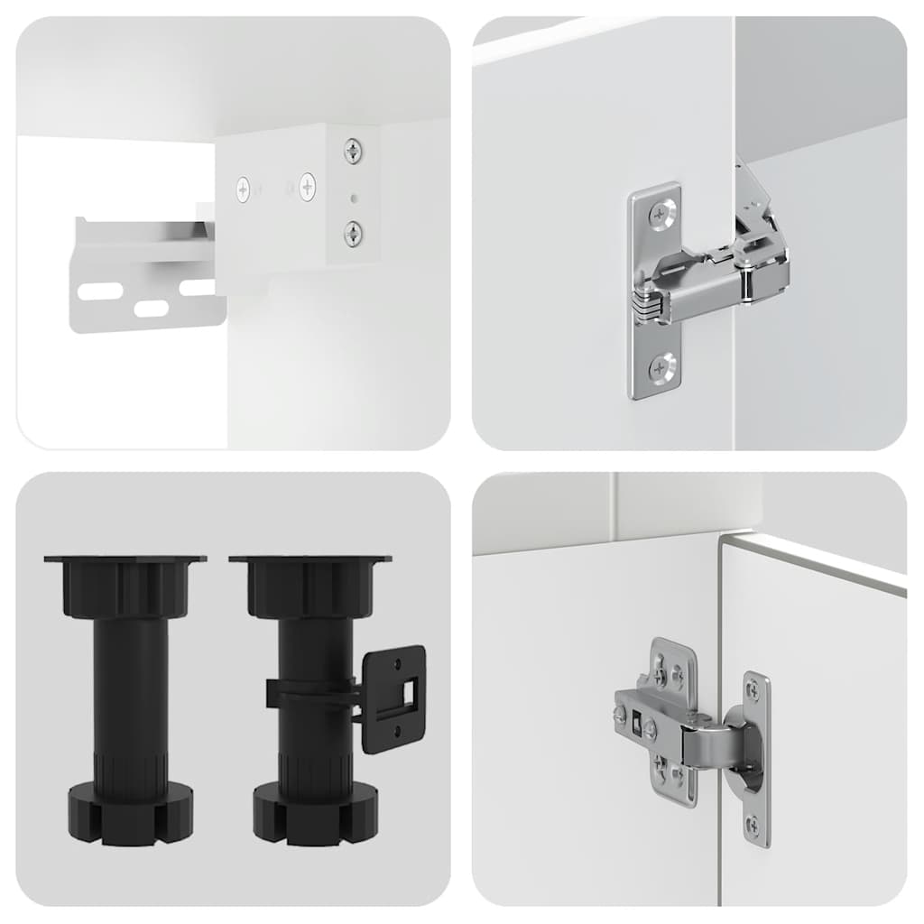 vidaXL 8-tlg. Küchenschrank-Set Porto Weiß Holzwerkstoff