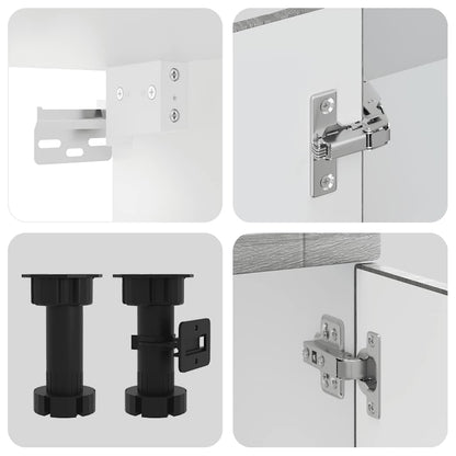 vidaXL 8-tlg. Küchenschrank-Set Kalmar Grau Sonoma Holzwerkstoff