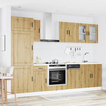 vidaXL 8-tlg. Küchenschrank-Set Kalmar Artisan-Eiche Holzwerkstoff
