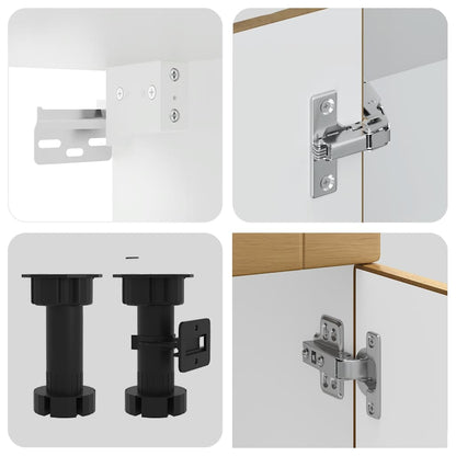 vidaXL 8-tlg. Küchenschrank-Set Kalmar Artisan-Eiche Holzwerkstoff