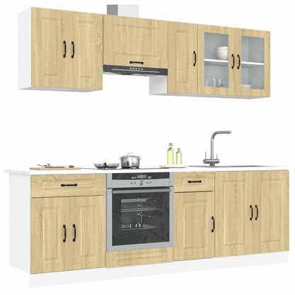 vidaXL 8-tlg. Küchenschrank-Set Kalmar Sonoma-Eiche Holzwerkstoff