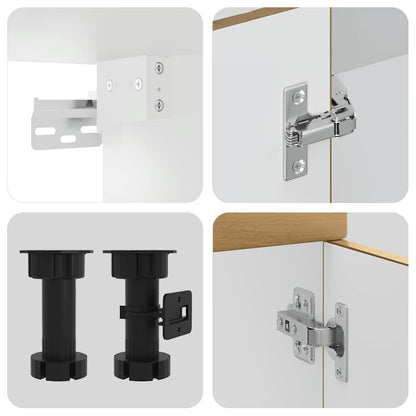 vidaXL 8-tlg. Küchenschrank-Set Kalmar Artisan-Eiche Holzwerkstoff