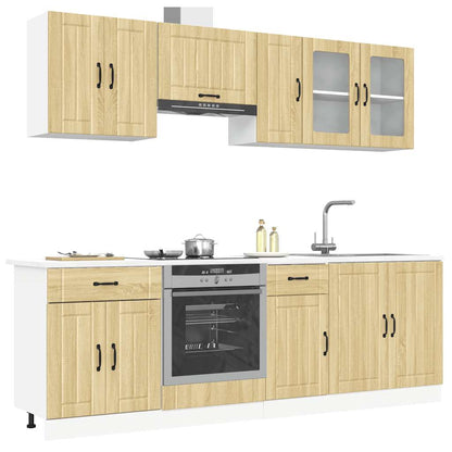 vidaXL 8-tlg. Küchenschrank-Set Lucca Sonoma-Eiche Holzwerkstoff