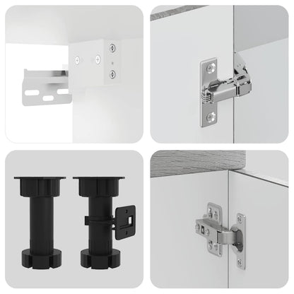 vidaXL Ensemble de 8 meubles de cuisine Kalmar Gris Sonoma Bois d'ingénierie