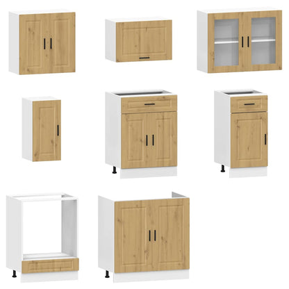 vidaXL 8-tlg. Küchenschrank-Set Kalmar Artisan-Eiche Holzwerkstoff