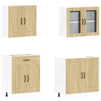 vidaXL Ensemble de 4 meubles de cuisine Kalmar chêne Sonoma en bois d'ingénierie
