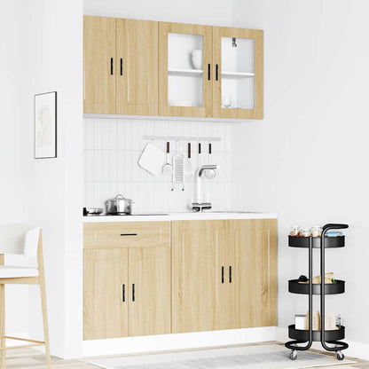 vidaXL 4-tlg. Küchenschrank-Set Porto Sonoma-Eiche Holzwerkstoff