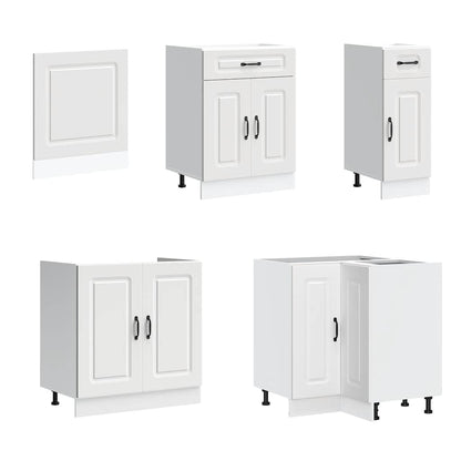 vidaXL 11-tlg. Küchenschrank-Set Kalmar Weiß Holzwerkstoff
