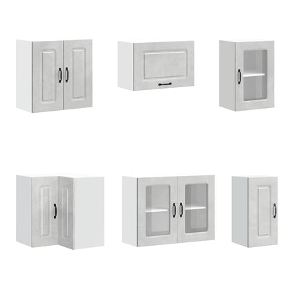 vidaXL Ensemble de meubles de cuisine Kalmar 11 pcs Béton gris Bois d'ingénierie