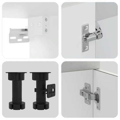 vidaXL Ensemble de meubles de cuisine Kalmar 11 pcs Béton gris Bois d'ingénierie